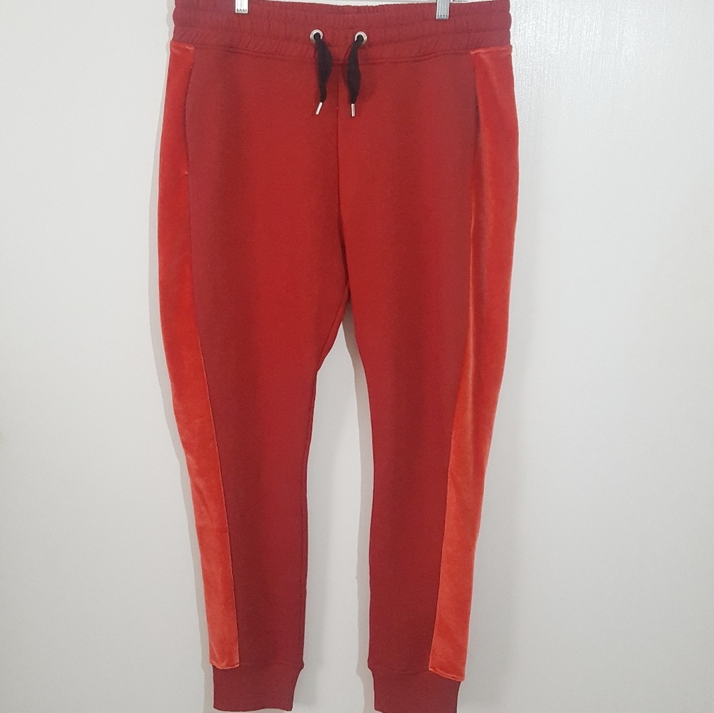 IVY PARK Chilli Red Velvet Oversized Joggers NWOT